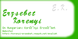 erzsebet korenyi business card